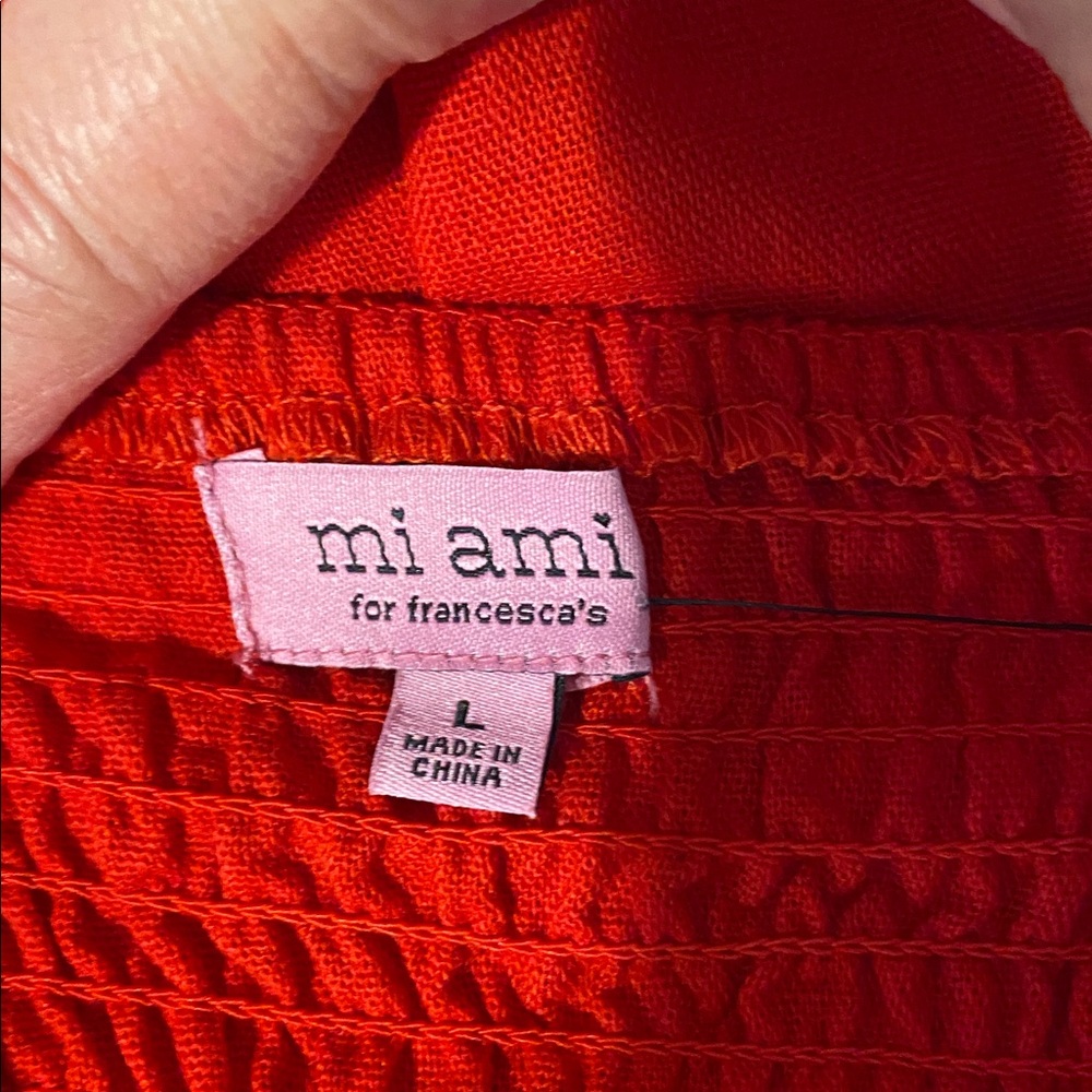NWT Miami for Francesca’s dress, balloon sleeves, bow - Picture 10 of 10